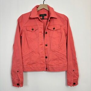 Lauren Jeans Co Ralph Lauren Coral Pink Denim Jacket Women’s XS